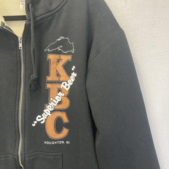 KBC Superior Beer Sherpa Lined Zip Up Hoodie Mens Medium Houghton MI Jacket - Picture 7 of 15